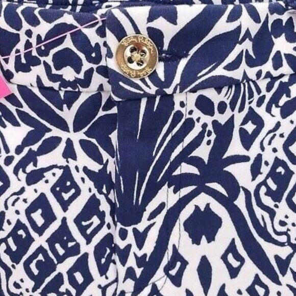 Lilly Pulitzer Kelly Knit‎ Skinny Ankle Pants High Tide Navy White Womens Size 4 - Picture 9 of 9